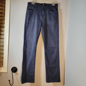 7 FOR ALL MANKIND Pants Steel Blue Luxe Performance The Slimmy Size 30